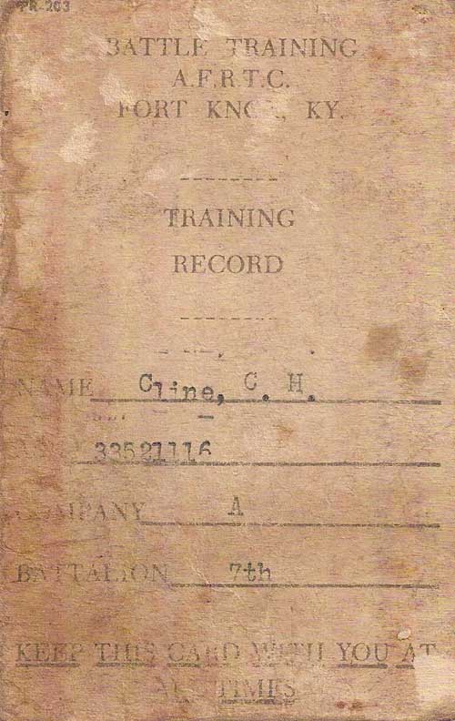 Battle Training Certificate